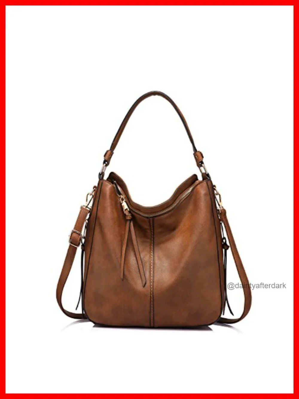 Women's Hobo Crossbody Bag Faux Leather Tassel Large Shoulder Purse